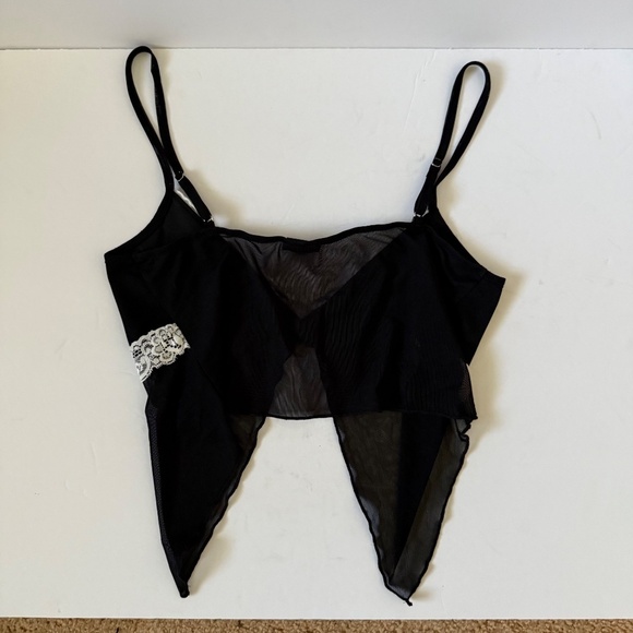 Blanc Clothing Back Sheer Lace Cropped Cami‎ Size Small - Picture 7 of 10